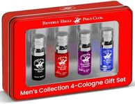Beverly Hills Polo Club Men's Collection 4-Cologne Gift Set with Deluxe Tin Gift Box (Colognes may vary)