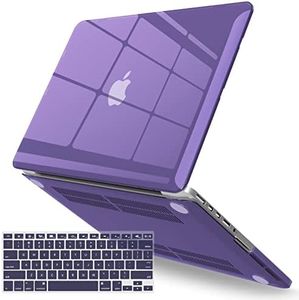 IBENZER Compatible with MacBook Pro 13 Inch Case 2015 2014 2013 end 2012 A1502 A1425, Hard Shell Case with Keyboard Cover for Old Version Mac Pro Retina 13, Crystal Purple, R13CYPU+1