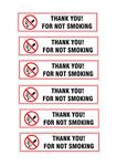 NS INVENTIVENESS - No Smoking Sign Board PVC Sticker Pack of 6 (Rectangle, 12 inch X 3 inch)