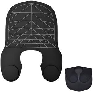 AISEELY Large Hair Cutting Collar, Hair Cutting Guide Collar Silicone Waterproof Cutting Cape for Hair Stylist, Barber Shop Hair Cutting Pad for Salon Hairdressing Hair Coloring - Black