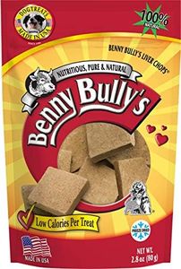 Benny Bullys Freeze-Dried Beef Liver Dog & Cat Treats, Low Fat, High Energy & Nutrient-Rich Food for Your Furry Friend, All Natural Ingredients, 80g/ 2.8oz