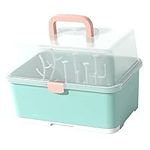 Beatifufu Feeding Bottle Storage Box Portable Clothes Drying Rack Pacifier Container Dish Drying Rack Dish Organizer Drain Board Baby Bottle Drying Rack Nursing Bottle Storage Box Drying Box