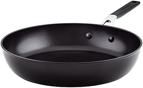 KitchenAid Hard Anodized Nonstick Frying Pan/Skillet, 12.25 Inch, Onyx Black