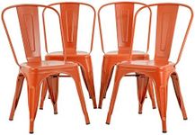 FDW Metal Dining Chairs Set of 4 In