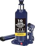 BIG RED AT91003BU Torin Welded Hydraulic Bottle Jack for Car Auto Repair and House Lift, 10 Ton (20,000 lb) Capacity, Blue