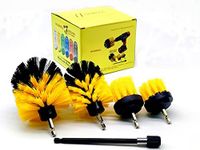 5 Pieces Different Size Cleaning Supplies Drill Brush Attachment Kit with 6 Inch Extender Power Scrubber/Toilet Brush/Bathroom Shower Cleaner/Grout Cleaner/Scrub Brush/Tub and Floor Scrubber