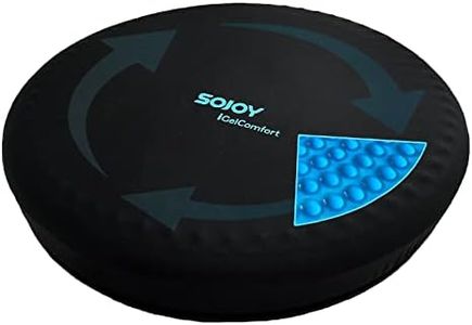 SOJOY Swivel Gel Seat Cushion for Elderly 360 Degree Rotation Seat Cushion with Memory Foam for Stool, Office,Home