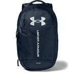 Under Armour Hustle Backpack, Academy (408)/Silver, One Size Fits All