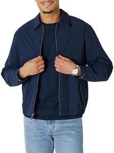 Amazon Essentials Men's Relaxed-Fit Lightweight Stretch Zip-Up Jacket, Navy, Small