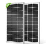 ECO-WORTHY 2Pack 12V 100w solar panel, 200 Watt Solar Panel of High Efficiency Monocrystalline Module for RV Trailer Camping Off-grid