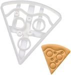 BAKERLOGY Pizza Cookie Cutter - Detailed Biscuit Cutter Design for Baking and Crafts, Ideal on Fondant, Dough, Clay