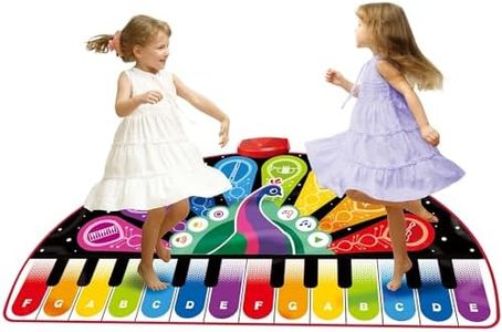 ZIPPY MAT Piano Mat for Kids, Giant Musical Keyboard Floor Playmat, 24 Keys, 10 Built-in Songs, 8 Instrument, Includes Songbook, Peacock Dance Gift for Boys Girls Toddlers (Peacock)