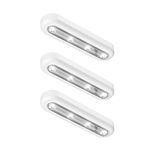 OxyLED Battery Lights, Wardrobe Lights Under Cupboard Kitchen Lights Stick on Lights Touch Sensor Lights LED Push Lights Wardrobe Lights White 3 Pack(Battery not Included)