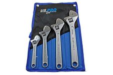 US PRO Tools 4pc Adjustable Wrench/Shifting Spanner Set 6" 8" 10" 12" Chrome Finish 2249