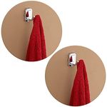 Plantex 304 Grade Stainless Steel Robe Hook/Cloth-Towel Hanger/Door Hanger-Hook/Bathroom Accessories Pack of 2, Cute (Chrome)