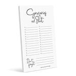 Bliss Collections Grocery List Pad for Fridge, Groceries and Shit Funny Tear Off Notepad for Refrigerator, 4.5 x 7.5 inches, 50 Sheets