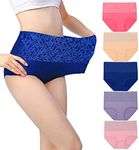 Fulyou Women's Briefs Underwear Tummy Control Cotton Panties High Waist Ladies Soft Stretch Underpants Knickers 16-18