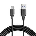 Anker USB C Cable, Powerline USB 3.0 to USB C Charger Cable (6ft) with 56k Ohm Pull-up Resistor for Samsung Galaxy Note 8, S8, S8+, S9, Oculus Quest, Sony XZ, LG V20 G5 G6, HTC 10 and More