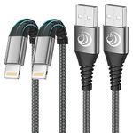 2Pack 2M iPhone Charger Cable, MFi Certified Lightning Cable Fast Charging iPhone Cable Braided iPhone Charger Fast Charge USB Charging Lead for iPhone 14 13 12 11 Pro Max XS XR X 8 7 6 Plus SE, iPad