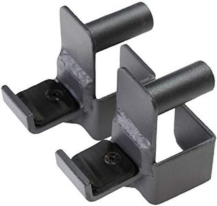 Fitness Reality 2816 Steel J-Hooks for Squat Rack Power Cage - Designed to Hold Weight Lifting Bars for Squats, Bench Presses, and More - Home Gym Accessories - 800 Lb. Capacity for 2 Hooks,Black