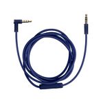 kwmobile Headphone Cable for Beats Studio 3 / Solo 3 / Solo2 / Studio 2 / Studio 1 / Mixr - 140cm Replacement Cord with Microphone + Volume Control - Dark Blue