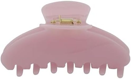 Hana Mia Premium Durable Acetate Hair Claw - Cute Clips for Thick or Thin Hair | Large Pink Claw Clip | 4 Inch (Pink)