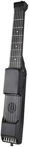 POENVFPO Smart Travel Guitar, Portable Electric Digital Guitar with Capo, 7 Frets, 53x7.5x5 Cm, Built-in Metronome and Tuner for Beginners and Musicians