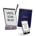 Rocketbook Flip - with 1 Pilot Frixion Pen & 1 Microfiber Cloth Included - Dark Blue Cover, Executive Size (6" x 8.8")