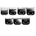 10 Blades Dog Grooming Blades Compatible with Andis/Oster A5/Wahl KM-10 Series Dog Clippers,Detachable Clipper Replacement Blade,Black (7PCS #10+30+40+3FC+4FC+5FC+7FC)