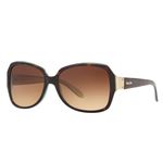 Ralph by Ralph Lauren Women's 0RA51381/13 Sunglasses, Tortoise/Turquoise/Browngradient, 58