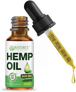 NATURE'S BENEFICIALS Organic Hemp Oil Extract Drops, 300mg - Omega Fatty Acids 3 6 9, Non-GMO Ultra-Pure CO2 Extracted