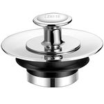 LEKEYE Bathtub Stopper, Bath Plug Replacement, Stainless Steel Sink Plug for Wash Basin, Drain Stopper in Bathtub, Bathroom and Laundries, Suitable for 36-51mm Drain Hole