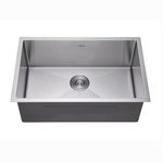 Aquieen SS 304 Hand Made Kitchen Sink with Coupling (30" x 18" x 9")