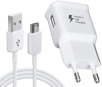 PfirstDa Caricatore Rapid Cavo USB C 1m, Compatibile Con Samsung Galaxy S8/S8+/S9/Plus S9+/S10/S10/Plus/S10e/S20/S21/A53/A54/A30/A20/A13/A42/5G/Note 5/4/3/LG G4/G3/ Xiaomi/Redmi Ecc.(bianca)