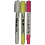 Mungyo Board & Glass Chalk Medium Point Pen Marker Set Of 3 (White, Yellow, Pink)