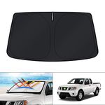 KUST Custom Fit Windshield Sun Shade for 2006-2021 Nissan Frontier Sunshade Foldable Sun Visor Protector Blocks UV Rays Keep Your Car Cooler