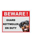 999Store office supplies sunboard beware of dogs sticker signage sign board red (30X22 Cm)