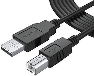 12Ft Extra Long USB-Printer-Cable 2.0 for HP OfficeJet Laserjet Envy, Canon Pixma, Epson Workforce, Stylus, Expression Home, Brother, Silhouette Cameo, Dell Scanner Fax Cord