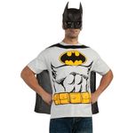 Rubies Costume DC Comics Batman T-Shirt with Cape and Mask, Black, Large