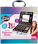 Shimmer 'n Sparkle Glitter Makeover Studio Beauty Kit – All-in-One Beauty for Eye, Cheeks and Lips for Ages 8 and Up