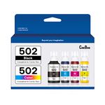 502 High Capacity Ink Bottles Replacement for Epson Compatible 502 Ink Refill Bottles (Not sublimation ink) Use for EcoTank ET-2850 ET-3830 ET-3850 ET-2760 ET-3760 ET-15000 (4 Bottles)