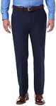 Haggar Mens Premium Comfort Classic Fit Flat Front Dress Pants - Regular and Big and Tall Sizes, Blue, 36W x 32L