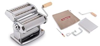 Imperia IPASTA Ruvida Gourmet Line. Rough Pasta Machine. 100% Made in Italy. Fresh Pasta Machine in Stainless Steel. Roller Creates a Rough Texture for Lasagne, Pappardelle, Fettuccine.