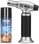 Sondiko Torch Lighter with Butane Included, Premium Fuel Refill and Butane Torch Kit, Refillable Kitchen Torch with Butane Fuel Refill 175ml for Men Unique, Soldering, Cooking