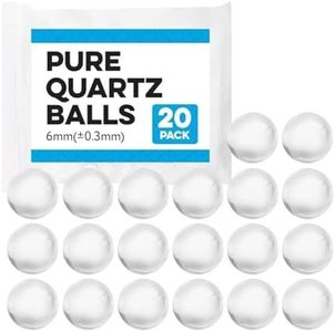 Impresa Clear Quartz Beads - 6mm Spacer Beads for Jewelry Making Kit - Ideal for Jewelry Making & Bracelets - Small Quartz Crystal Balls for Craft Supplies - 6mm, Mineral, Round, Pack of 20