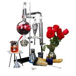 Fayelong 1000ML Lab Distillation Apparatus Kit Essential Oil Water Distiller Chemistry Lab Glassware Equipment Steam Distillation Water Distiller Purifier