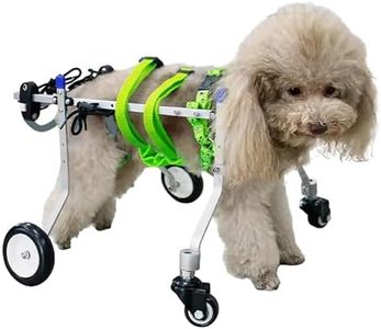 Dog Wheelchair 4 Wheels Dog Wheelchair Full Support, Pet Rehabilitation Cart for Disabled Back/Front Legs, Small/Medium/Large Cat Wheel Rolling Support Tools (Size : Size XS Widen)