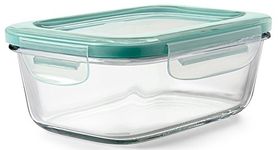 OXO Good Grips 3.5 Cup SNAP Leak Proof Glass Rectangle Food Storage Container, Clear