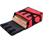 YOPRAL Pizza Bag, Thermal Pizza Delivery Bags Insulated Pizza Delivery Bag Pizza Boxes Professional Warmer Carrier Moisture Free for 3-12" or 3-14" (Red, 15"X15"X7")