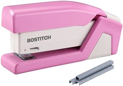 PaperPro inCOURAGE20-3 in 1 Stapler - One Finger, No Effort, Spring Powered Stapler - BCA Pink (1588)
